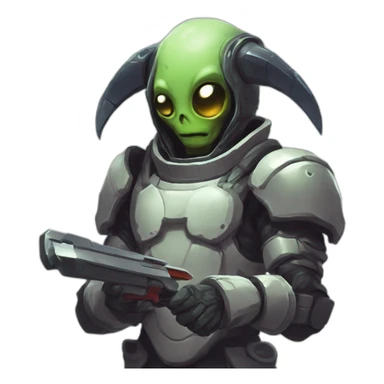 let him cook alien emoji scifi roguelike rpg style inspired by slay the spire digital art sticker