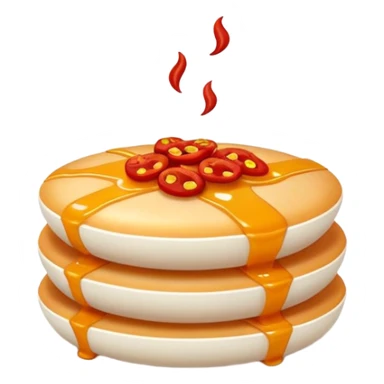 spicy Korean rice cakes 떡볶이, simple and cute sticker