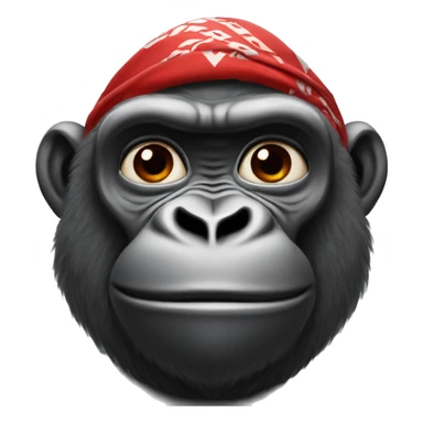 Gorilla with red bandana in a fast car  sticker