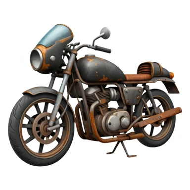 Damaged motorbike  sticker