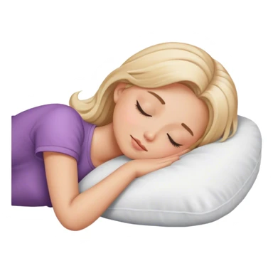 Blonde girl sleeping on a pillow sticker