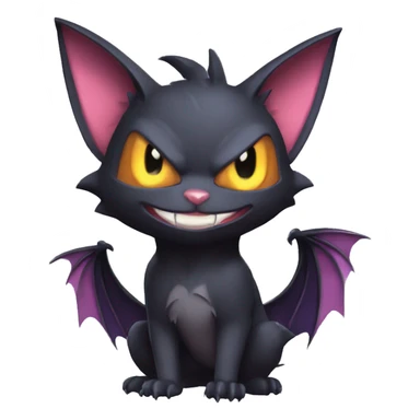 Cool Cute Edgy Bat-Cat-Noivern-Noibat-Litten-Pokémon-Fakémon-hybrid sticker