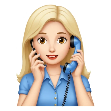 woman talking on the phone sticker