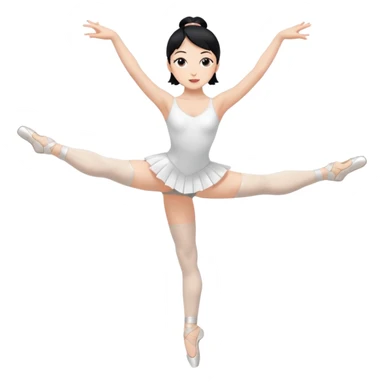 WOMAN BALLET DANCER BLACK HAIR AND NOT IN TUTU sticker
