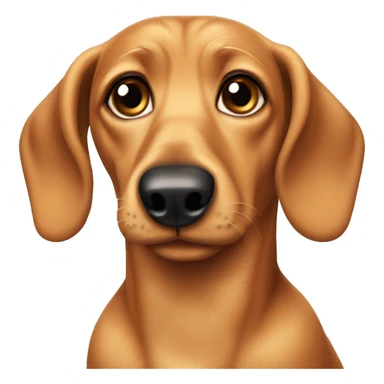 Wiener dog with black eyes name tag Chiara sticker