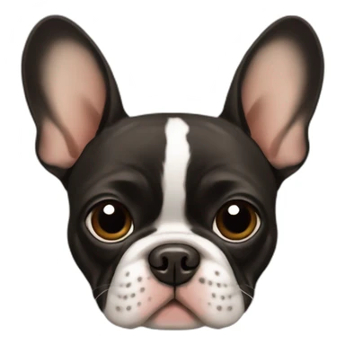 French bulldog black Brown  sticker
