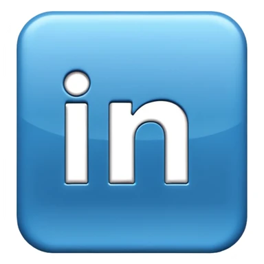 3d linkedin logo (the real Linkedin logo must be used) sticker