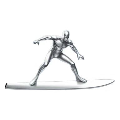 Silver surfer on board sticker