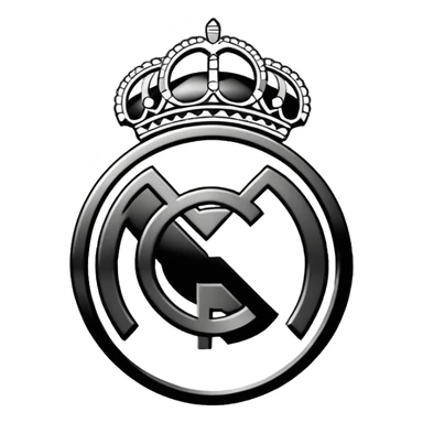 Real Madrid logo sketch drawing just lines  sticker
