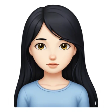 Chica haciendo joja de pelo nero y largo y la piel de color blanca sticker