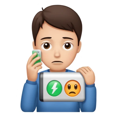 tired and exhausted with undereye bags add low power sign sticker