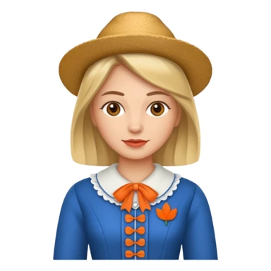 woman with dutch clothing sticker
