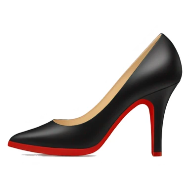 Valentina Black high heels with red bottom sticker