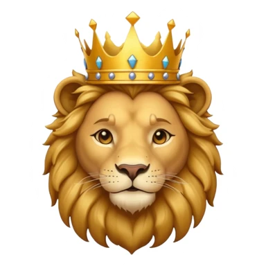 lion wearing crown  sticker