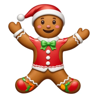 gingerbread man saying happy new year sticker