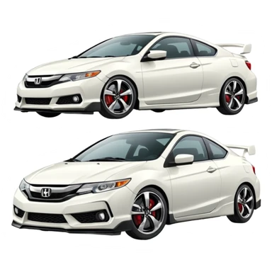 8th gen white honda si w sticker