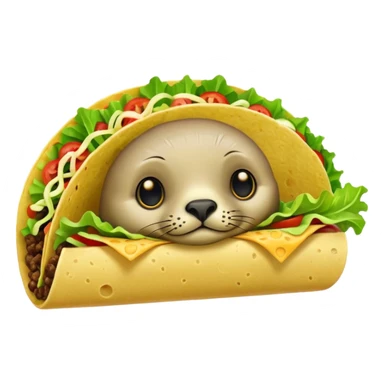 a seal as a taco  sticker