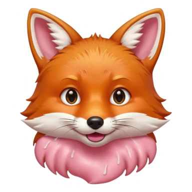 The Fox and The Chewing Gum Light Pink sticker