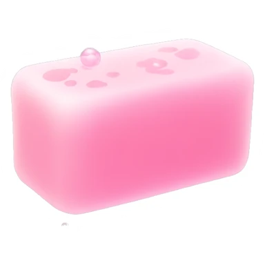 Soft Pink soap bar and bubbles sticker