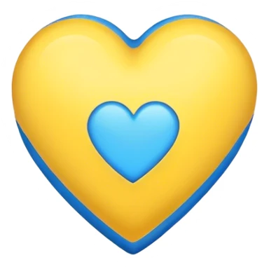 yellow and blue heart sticker
