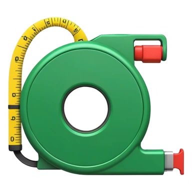 green measure tape sticker