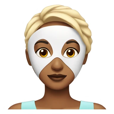 Woman with beauty face mask sticker