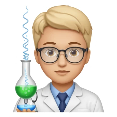 young pharmacist studying science sticker