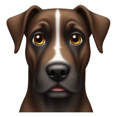 Big brown and black brindle dog with pointy ears and long nose sticker