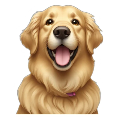 Happy Old golden retriever sticker