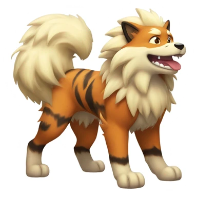 Arcanine full body smiling sticker
