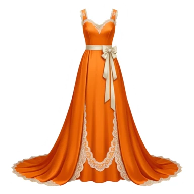 orange wedding dress sticker