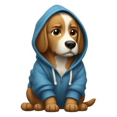 Chill dog with a hoodie sticker