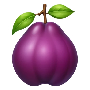 single plum fruit, shiny sticker