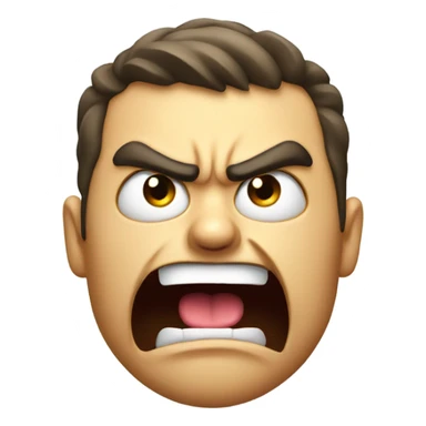 angry face with tongue sticking out  sticker