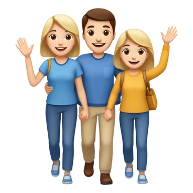 Moving familt sticker