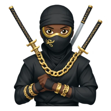 Una persona así Ninja pero que esté así como mala pero que sea mala y ya rapera O sea que allá que la foto digo que el emoji sea un Ninja Ninja Ninja sosteniendo una arma sticker