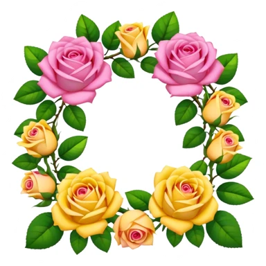 two flower garlands sticker