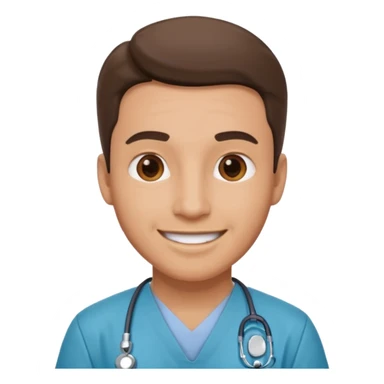 men doctor with scrub sticker