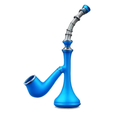 A blue hookah pipe that is used for shisha sticker