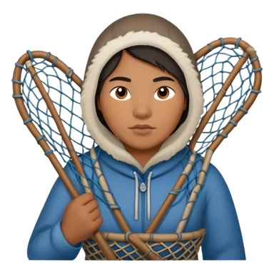 Inuit with nets sticker