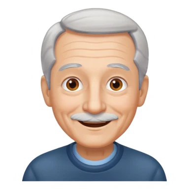 Draw me a grandfather who smiles ( without opening his mouth ) sticker