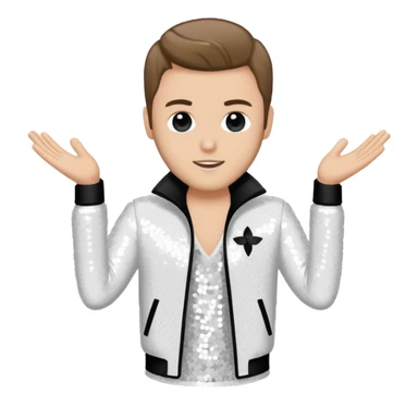 Blake Lewis, Pop Singer (b.1981) with white sequin outfit sticker