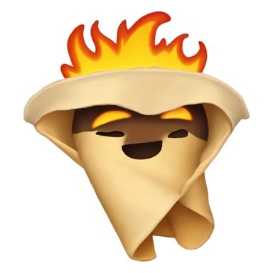 A flaming burrito  sticker