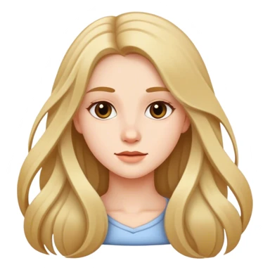 Pretty girl with long hair sticker