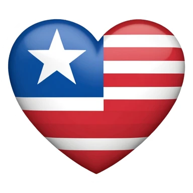 Puerto rico flag in shape of a heart sticker