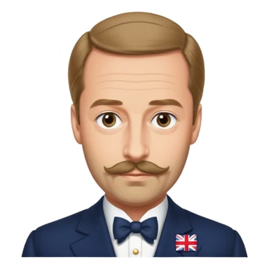Prince George Duke Of Kent 5th Son of King George V but he don't have beard and moustache and he is husband of Princess Marina Of Greece And Denmark sticker