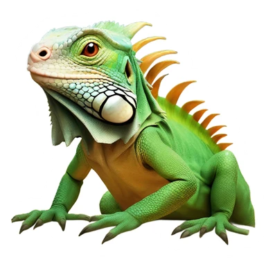 Una iguana con alas en el sahara  sticker
