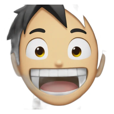 luffy from one piece laughing sticker