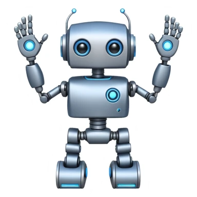 robot with 2 arms and 2 legs 1 eye sticker