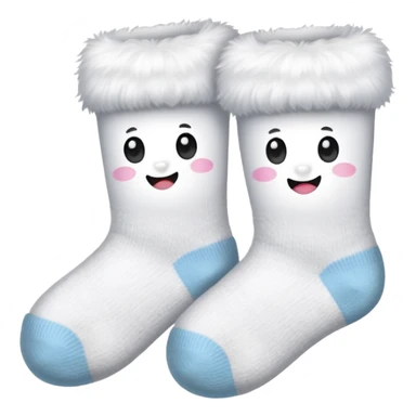 Neutral fluffy socks sticker